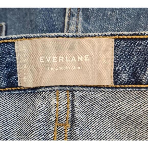 Everlane Shorts Womens 28 Denim The Cheeky High Rise Cutoff Frayed Hem - Picture 5 of 6